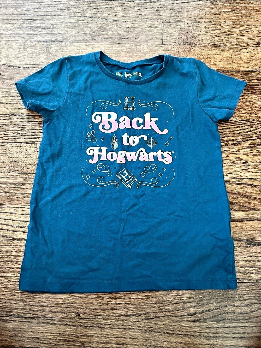 Harry Potter Back to Hogwarts Girls 7 Blue Graphic Tee